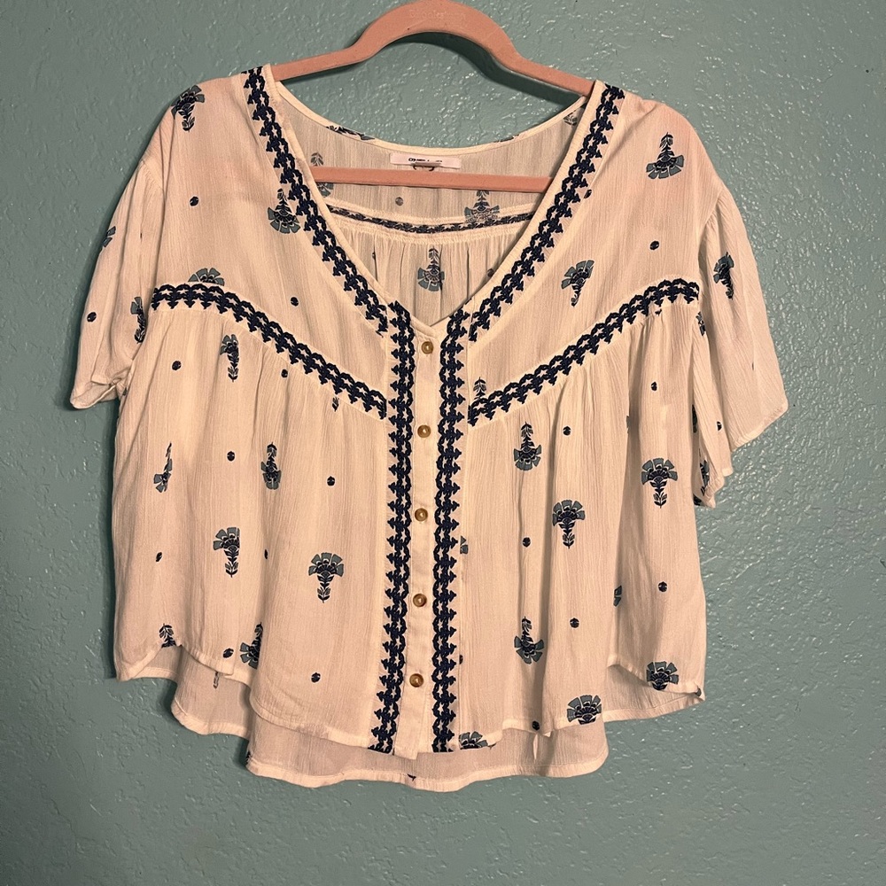 O’neill White Flowy Top
